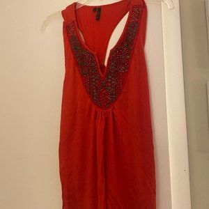 Racer-Back Embellished Tank